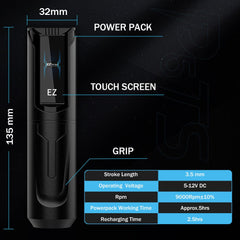 (COMING SOON)EZ P5 Touchscreen footswitch Bluetooth Wireless Battery Tattoo Pen Machine - EZ TATTOO SUPPLY