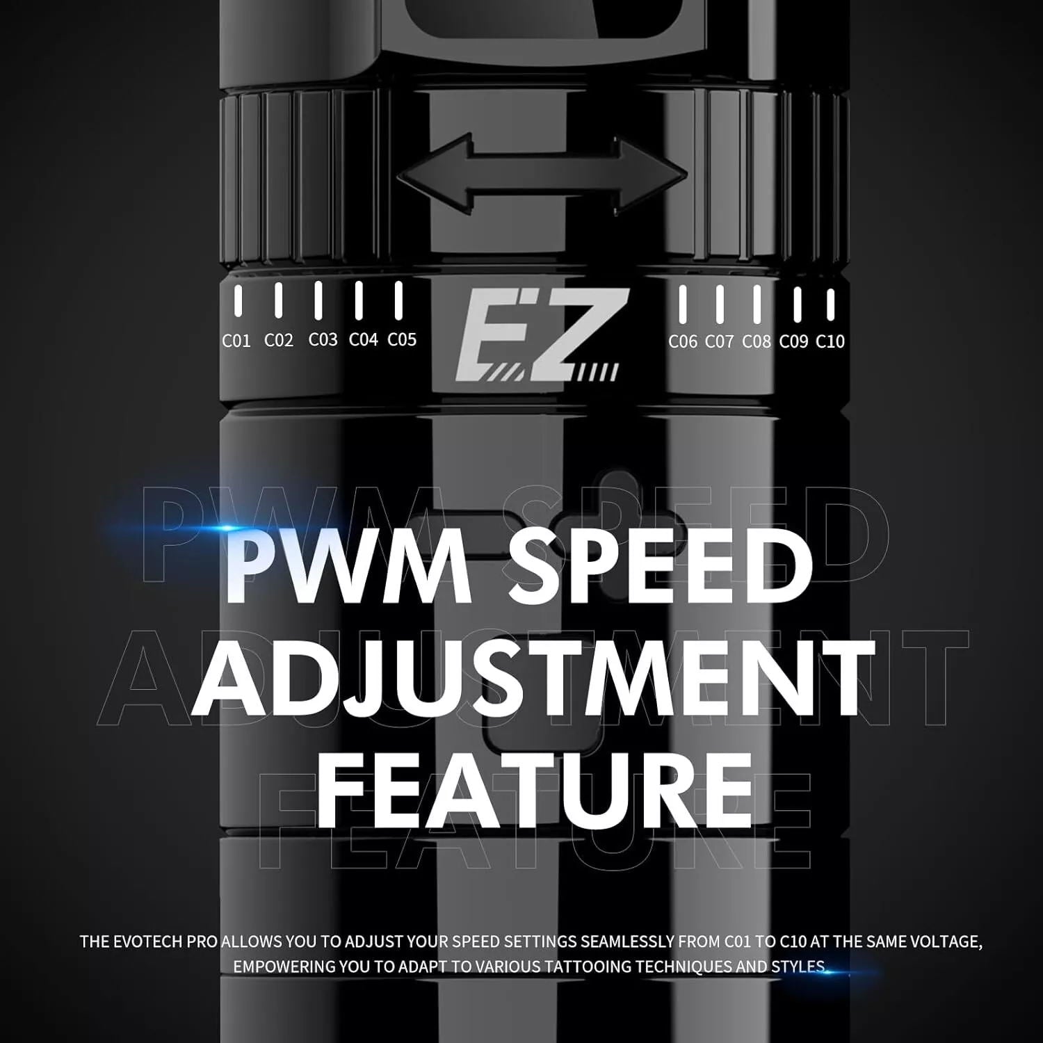 Evo Tech Pro PWM speed adjustment Wireless Tattoo Pen Machine