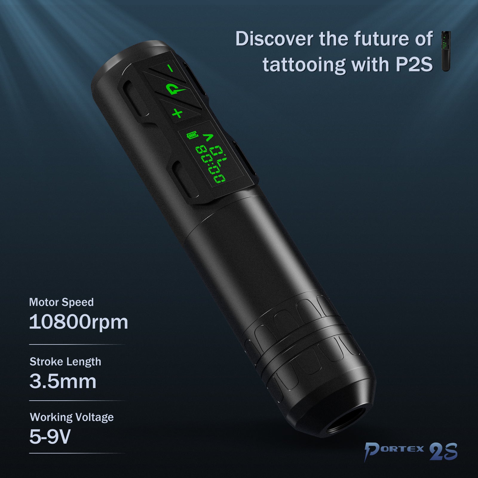 EZ Portex Generation 2S (P2S)3.5mm Wireless Battery Tattoo Pen Machine
